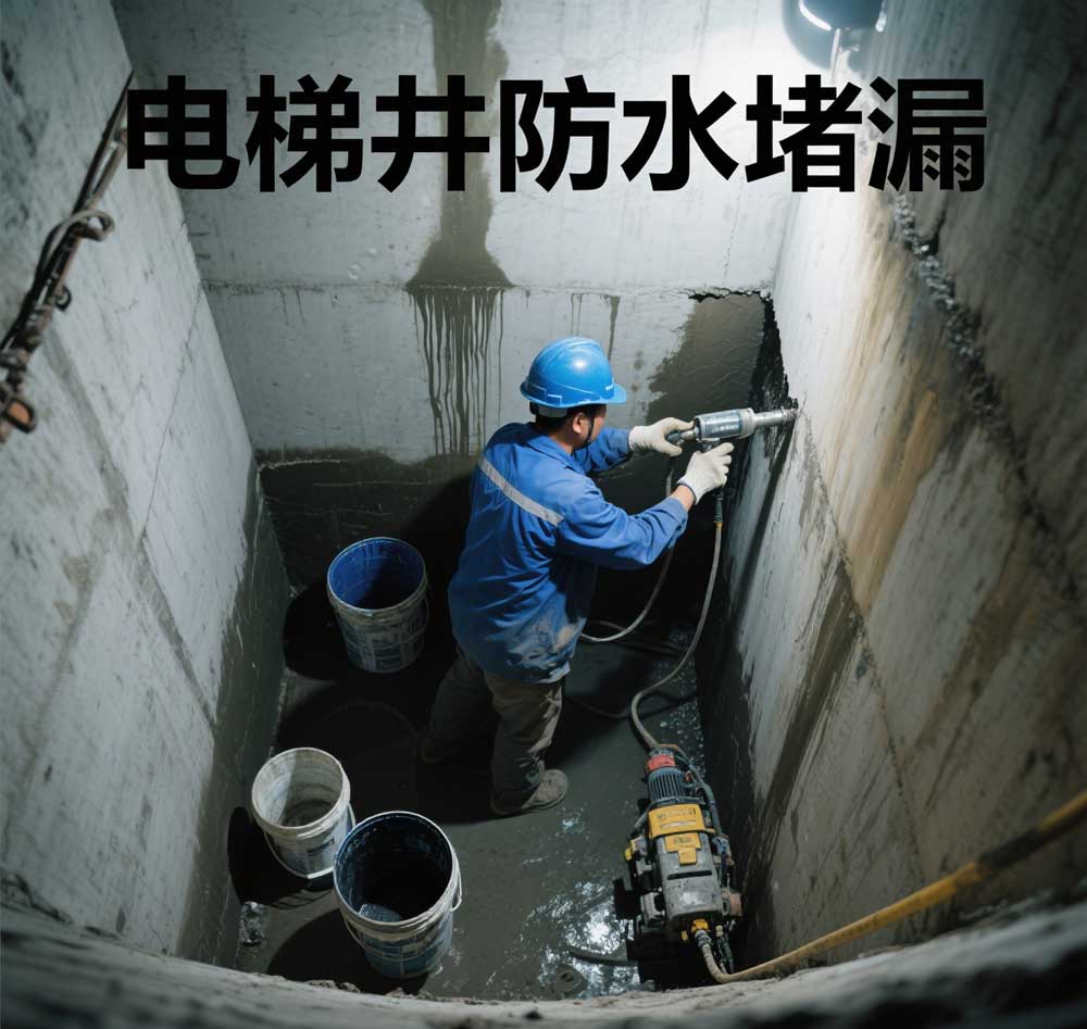 电梯井防水堵漏，杭州塘栖专业电梯井漏水维修公司